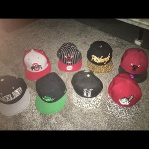7 SnapBack & one straight fit hat